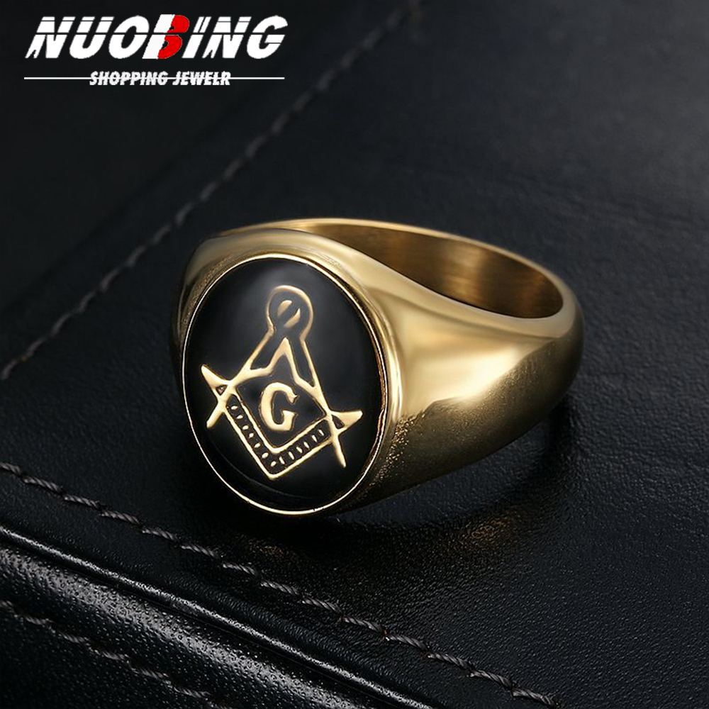 Street Fashion Rings - Мужское винтажное масонское кольцо из нержавеющей