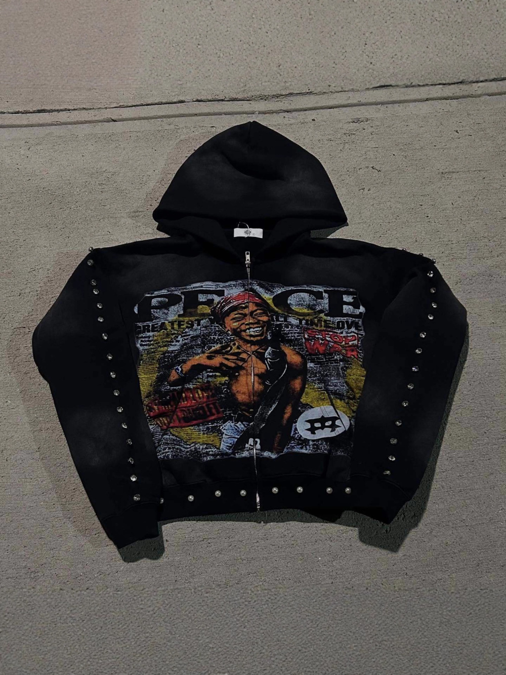Street Fashion Zip Up Hoodie - Новая американская хип-хоп толстовка оверсайз 2026
