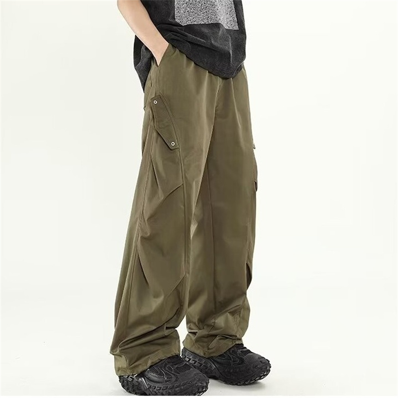 Cargo Pant Wide - Черные мужские брюки карго с мультяшным