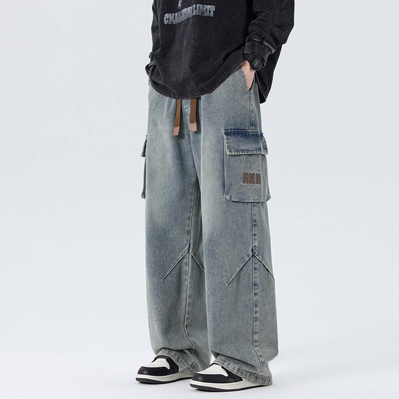 Cargo Pant Wide - Мужские широкие джинсы карго в винтажном