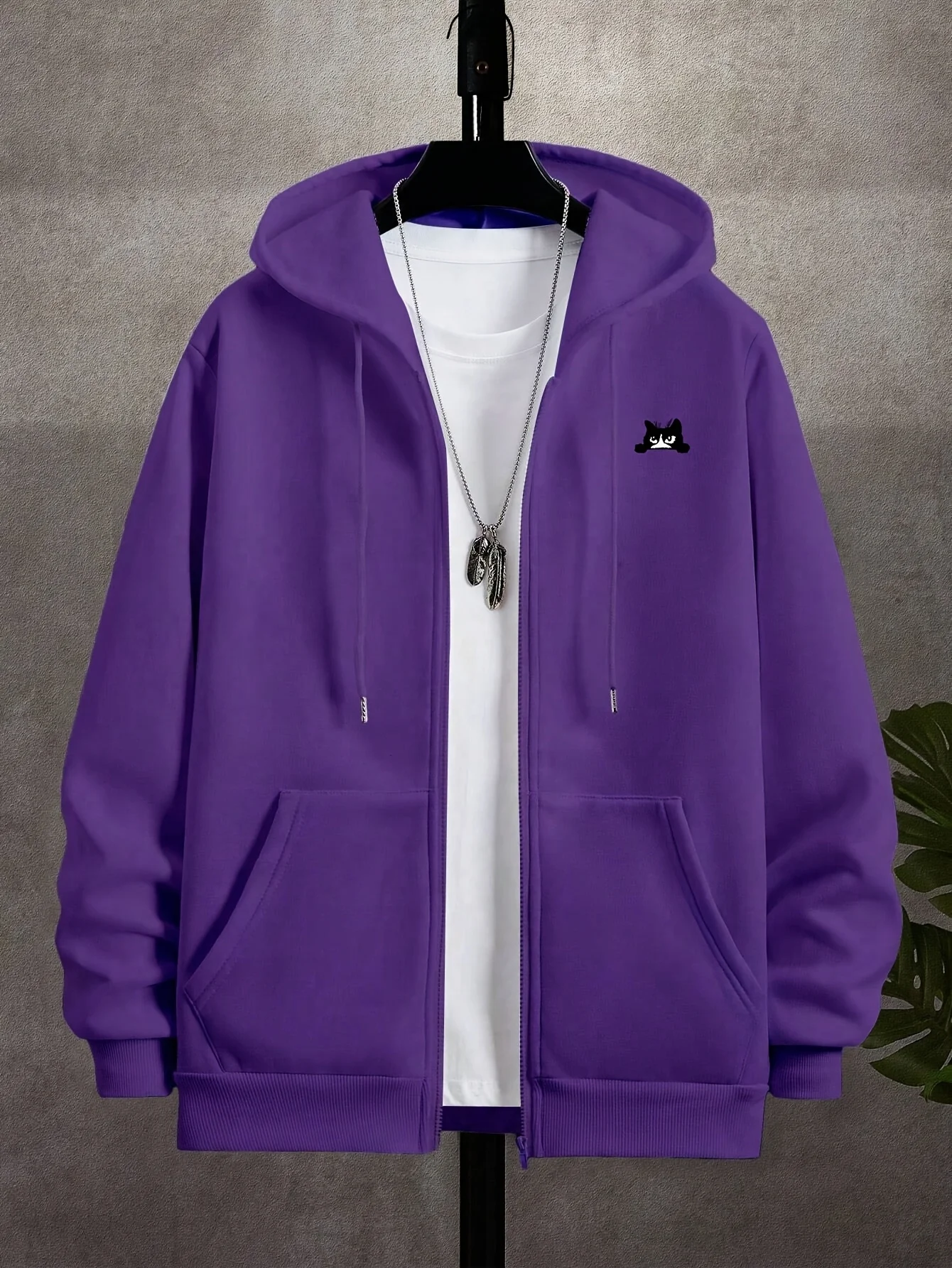 Street Fashion Zip Up Hoodie - Мужская толстовка High Street на молнии