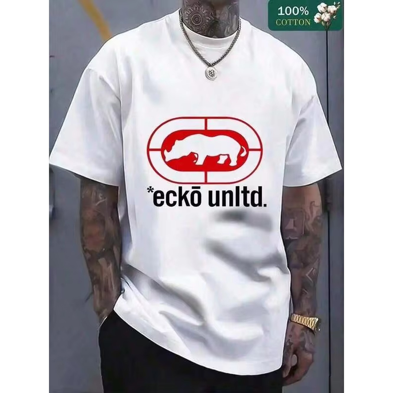 Street Fashion Essentials - Модная футболка с узором Ecko Unltd