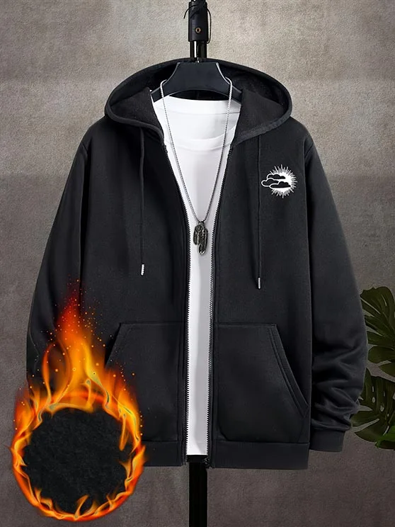 Street Fashion Zip Up Hoodie - Мужская толстовка High Street на молнии