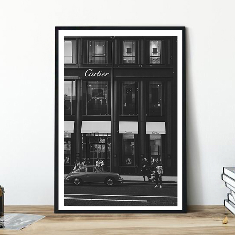 Street Fashion Poster - Европейские уличные пейзажи на холсте: модные