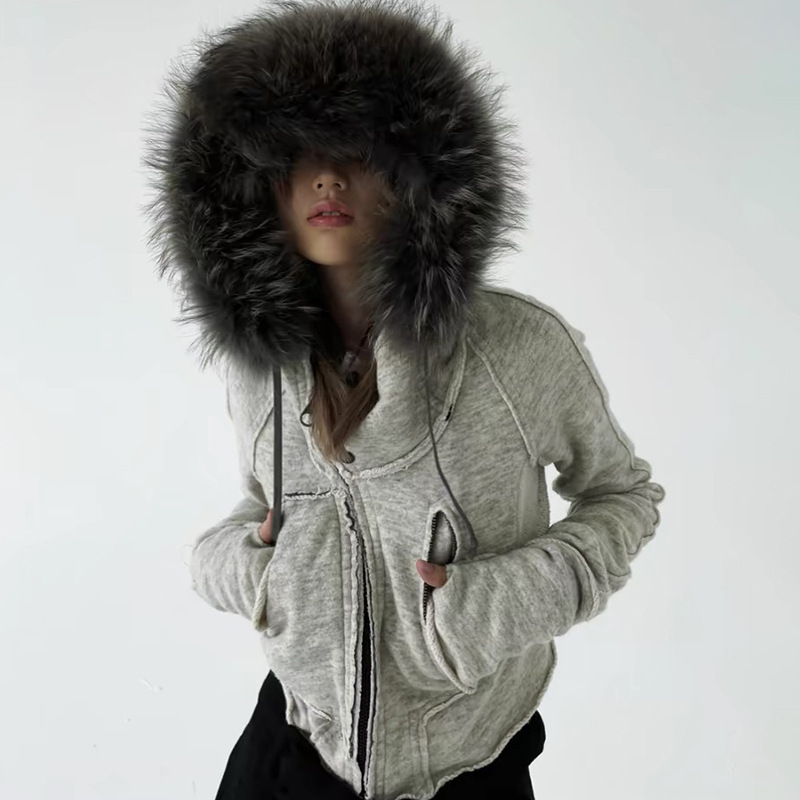 Street Fashion Zip Up Hoodie - Винтажные модные женские толстовки на молнии,