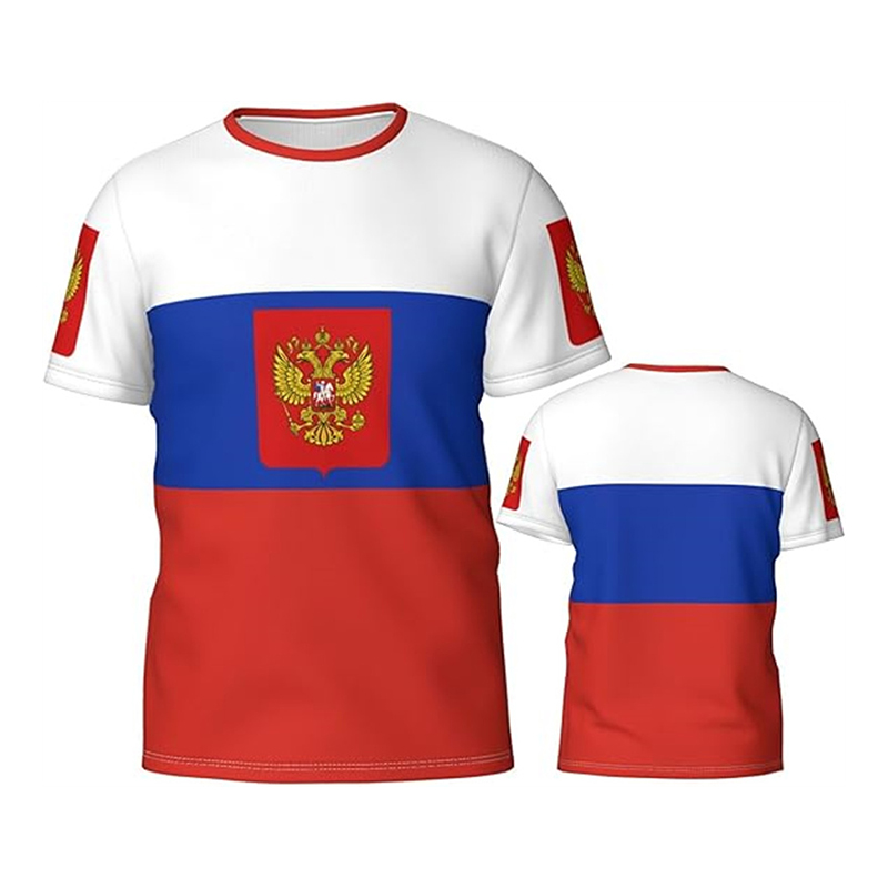 Street Fashion Russia - Футболка с 3D принтом российского флага