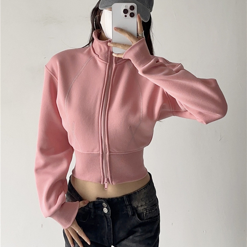 Женские укороченные худи-свитш – обзор и цена Street Fashion Zip Up Hoodie