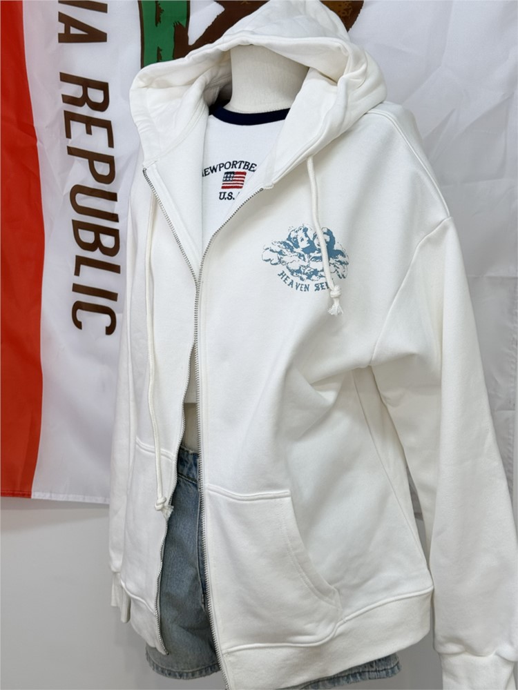Белые винтажные толстовки на м – обзор и цена Street Fashion Zip Up Hoodie