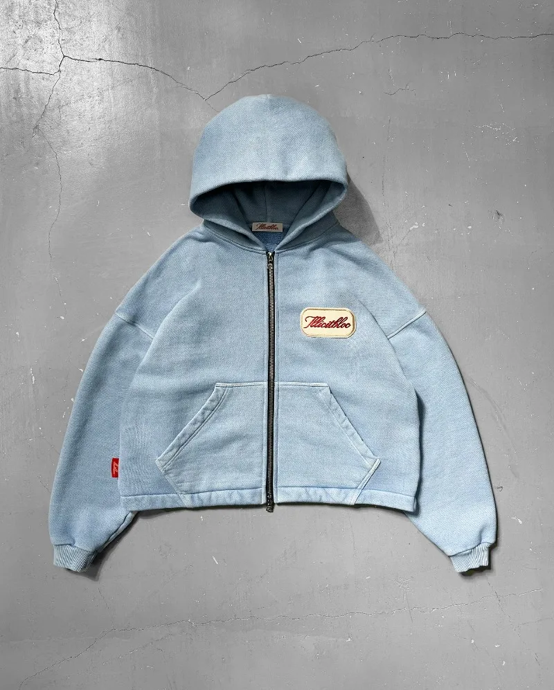 Y2K модный новый свободный сви – обзор и цена Street Fashion Zip Up Hoodie