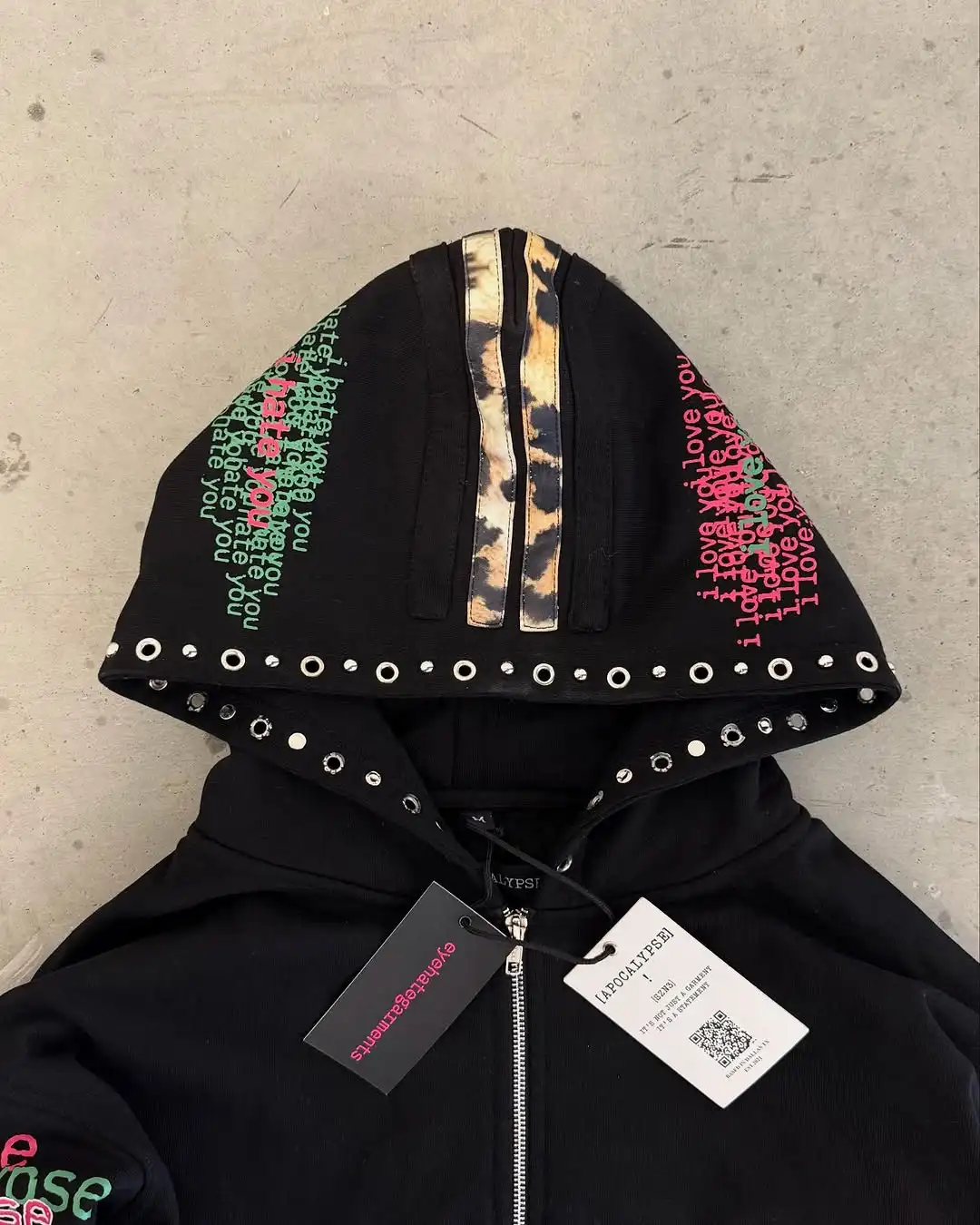 Eyehategarment уличная модная  – обзор и цена Street Fashion Zip Up Hoodie
