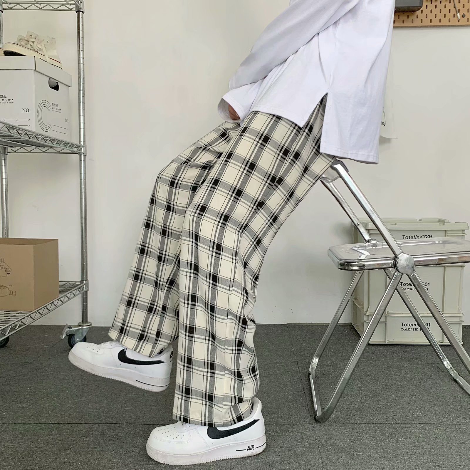 Мужские брюки в клетку в корей – обзор и цена Cargo Pant Wide
